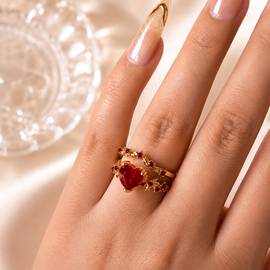 Ruby Heart Ring