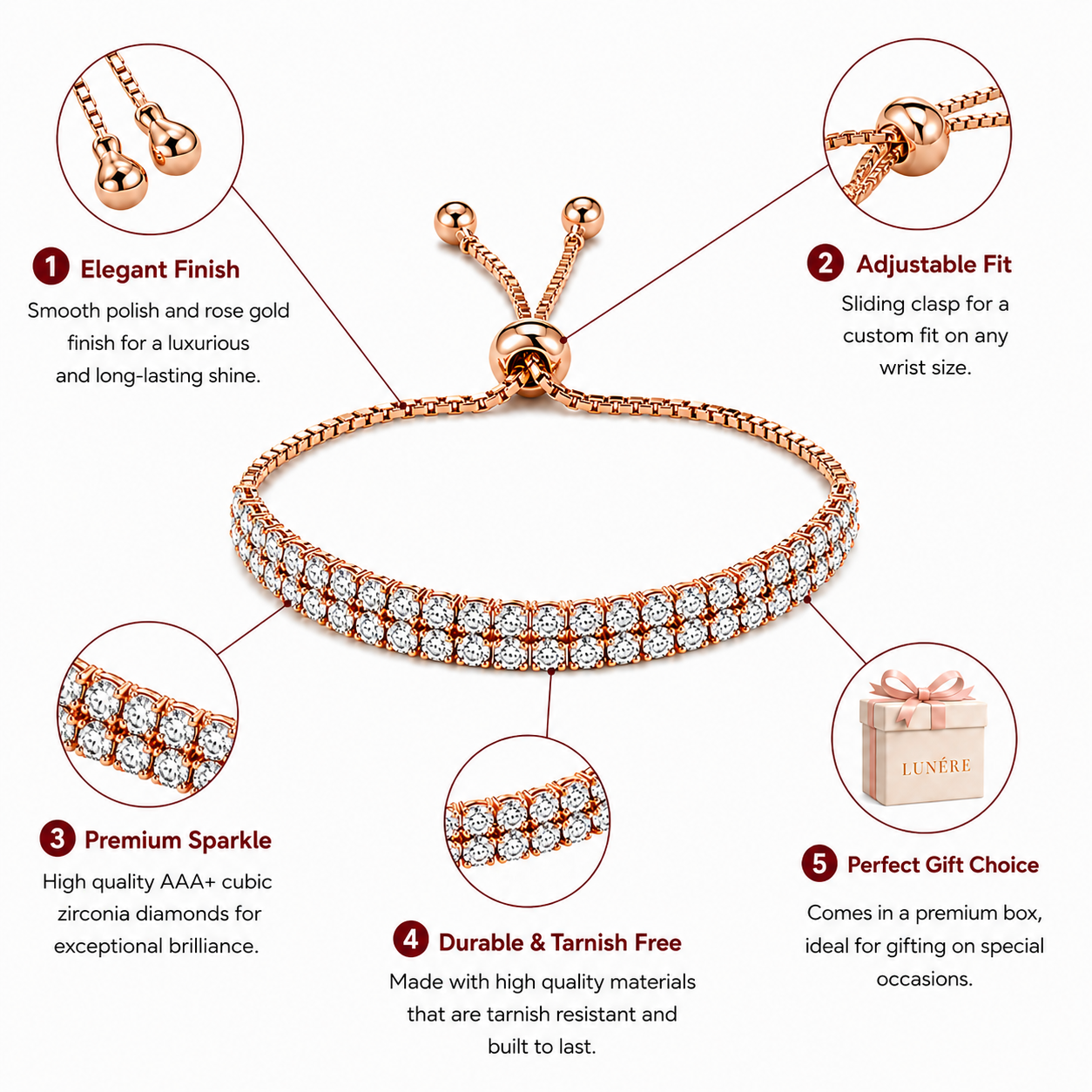 Zirconia Tennis Bracelet