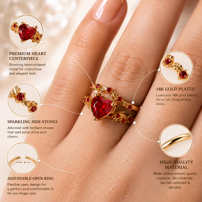 Ruby Heart Ring