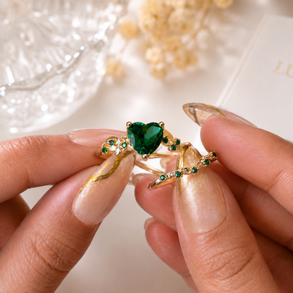 Emerald Vine Ring