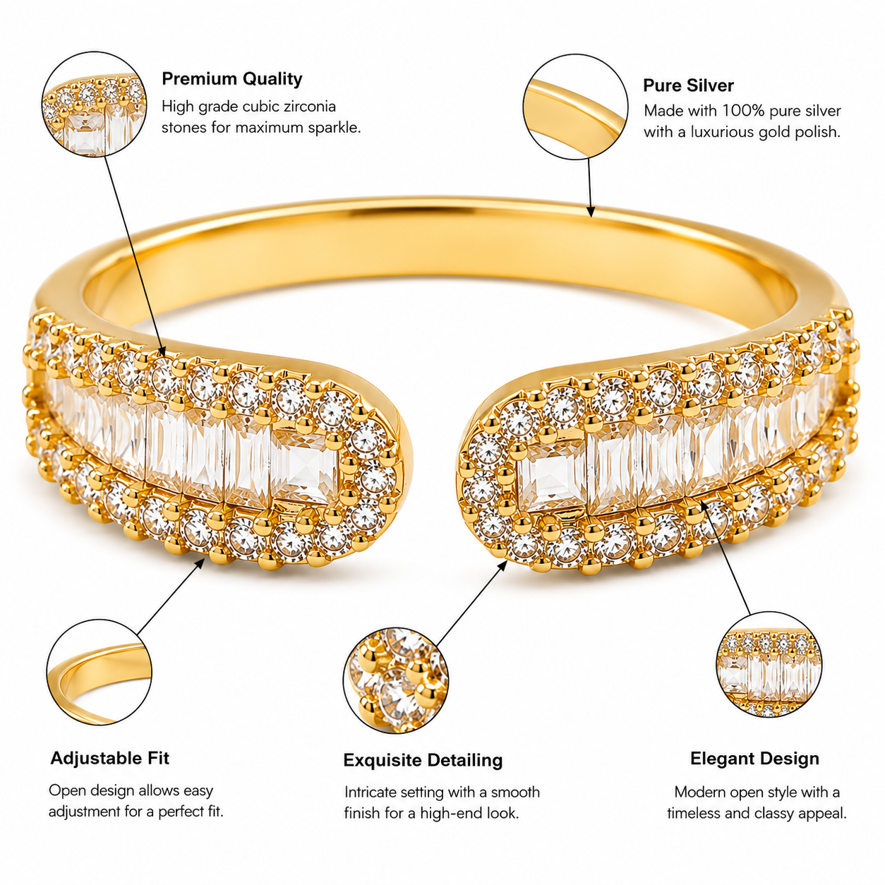 Embrace Gold Ring