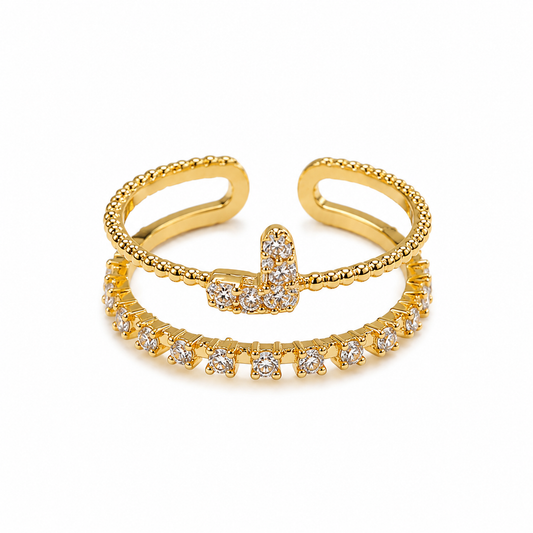 Golden Heartline Ring