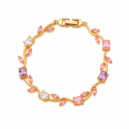 Tulip Floral Gemstone Bracelet