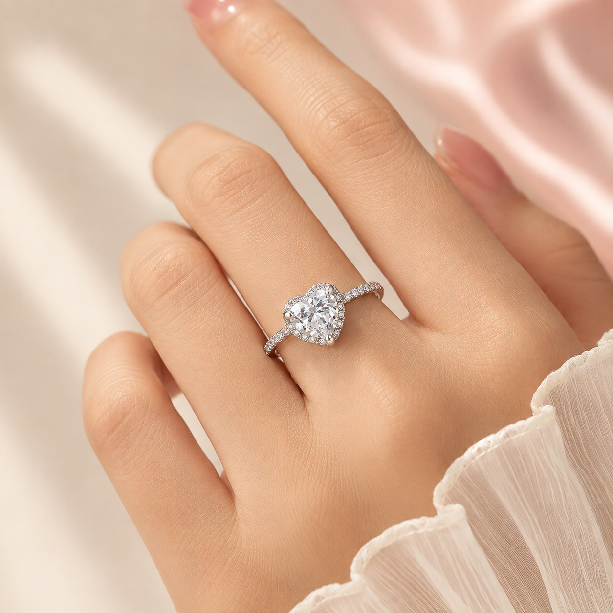 Heart Halo Ring
