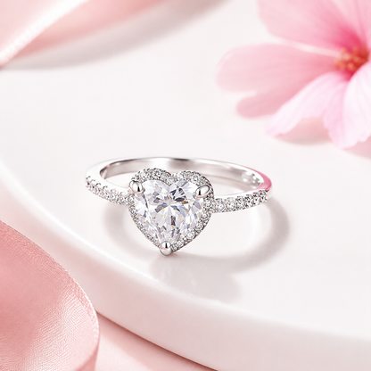 Heart Halo Ring