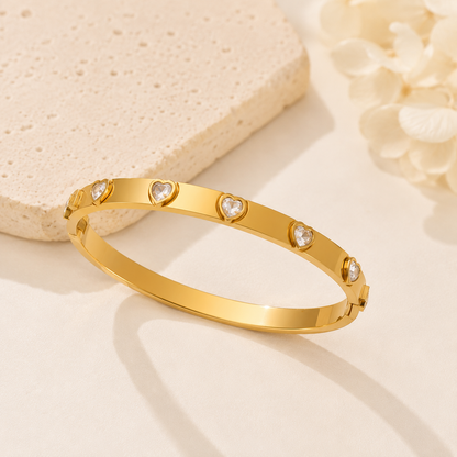 Golden Heart Bangle