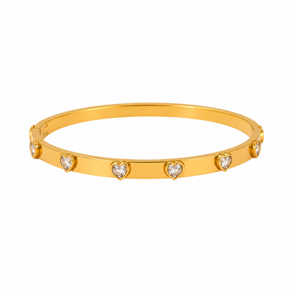 Golden Heart Bangle