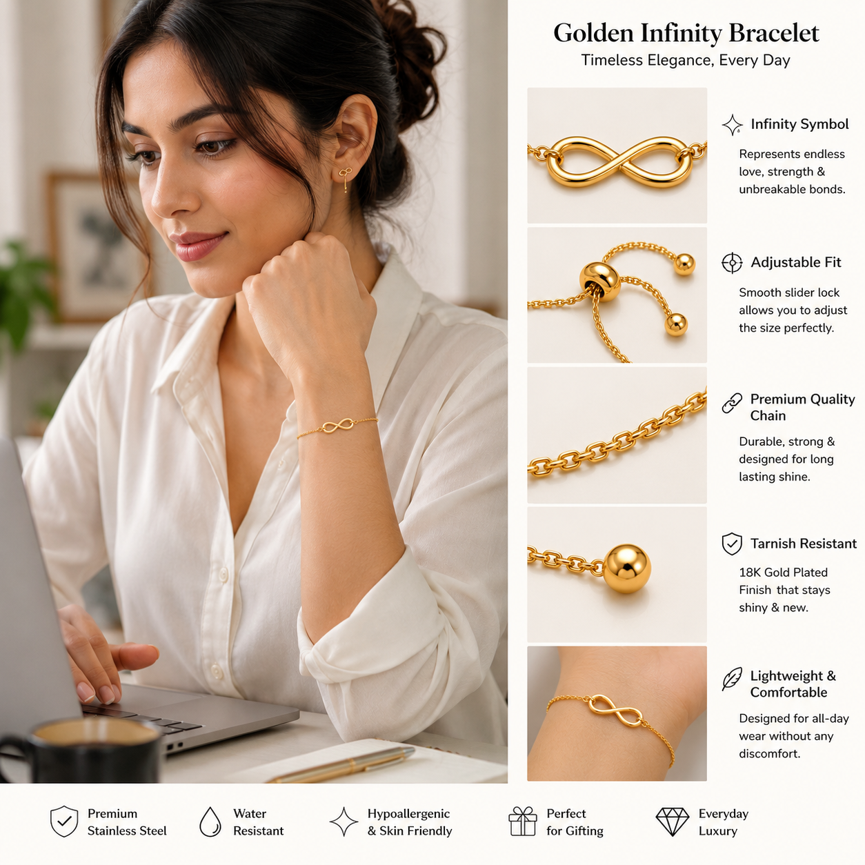 Infinity Gold Bracelet