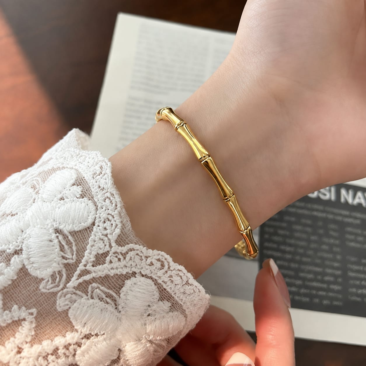 Bamboo Bangle Bracelet