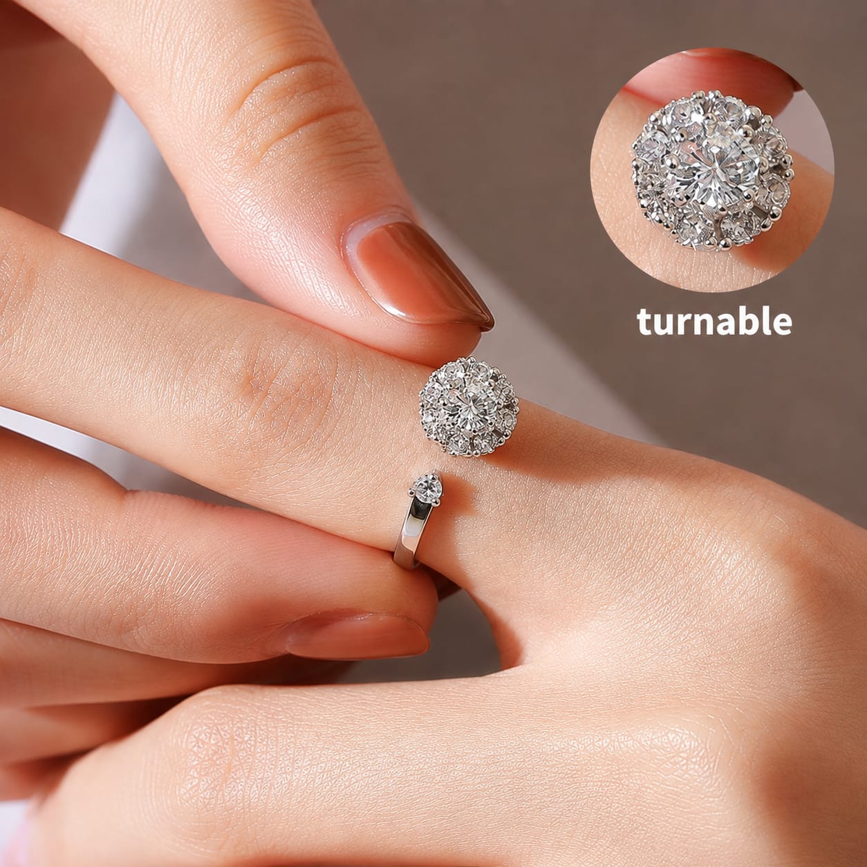 360° Rotating Diamond Ring
