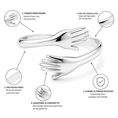 Silver Embrace Ring